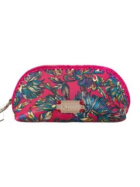 NWT Sakroots Pink Floral Cosmetic Pouch Boho Makeup Bag Travel Case